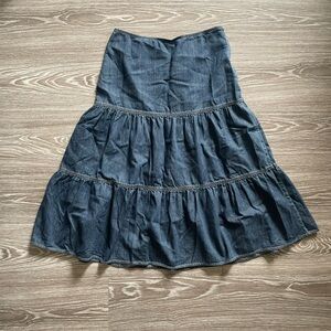 Denim Maxi Skirt